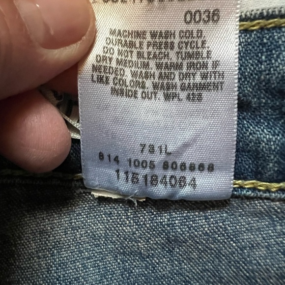 Levi's Y2K Superlow 518 boot cut blue jeans sz 9S stretch vintage 30x27 - Picture 5 of 9